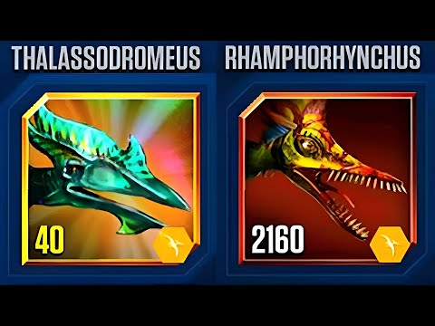 THALASSODROMEUS VS RHAMPHORHYNCHUS UNLOCKED MAX LEVEL 40 | JURASSIC WORLD THE GAME