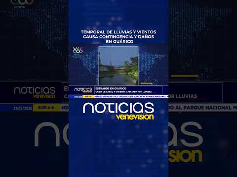 Temporal de lluvias y vientos causa contingencia y daños  en Guárico
