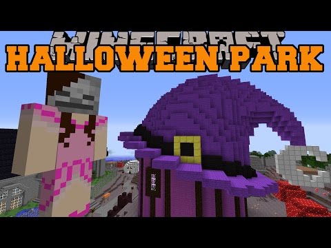 PopularMMOs - Minecraft: HALLOWEEN PARK (Witch's House, Ghost Train, & Mask Shop) [1]
