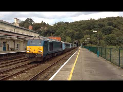 Bangor Station. Class 67 67001 & DVT 82307 with WAG ECS from Llandudno Jct.-Holyhead. 28-09-2013.