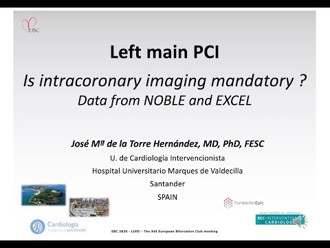 Is intracoronary imaging mandatory? Data from Noble and Excel - Dr José Mª de la Torre Hernández