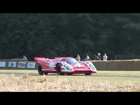 How to start a Porsche 917?Rev's (Exhaust Flames) & Track action Sounds