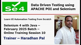 Mastering Selenium 4 with Java: Data Driven Framework using Apache POI - Feb2025 Batch -S#10 #java