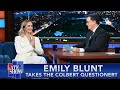 Emily Blunt Takes The Colbert Questionert