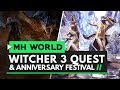 Monster Hunter World | Witcher 3 Quest, Giant Jagras & Anniversary Festival Dates