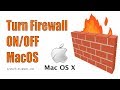 How To Turn Firewall ON/OFF MacOS Macbook iMac