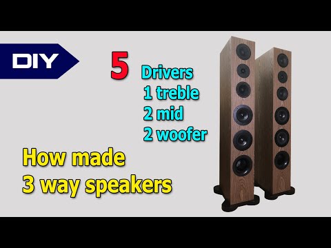DIY speakers 3 way for home with 5 drivers