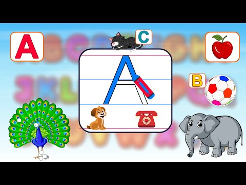 How to write capital abcd - alphabet writing a to z
