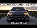 PUSHED HARD 2023 AUDI RS6 PERFORMANCE 630HP DAYTONA MATTE GREY Sounds Accelerations Launches