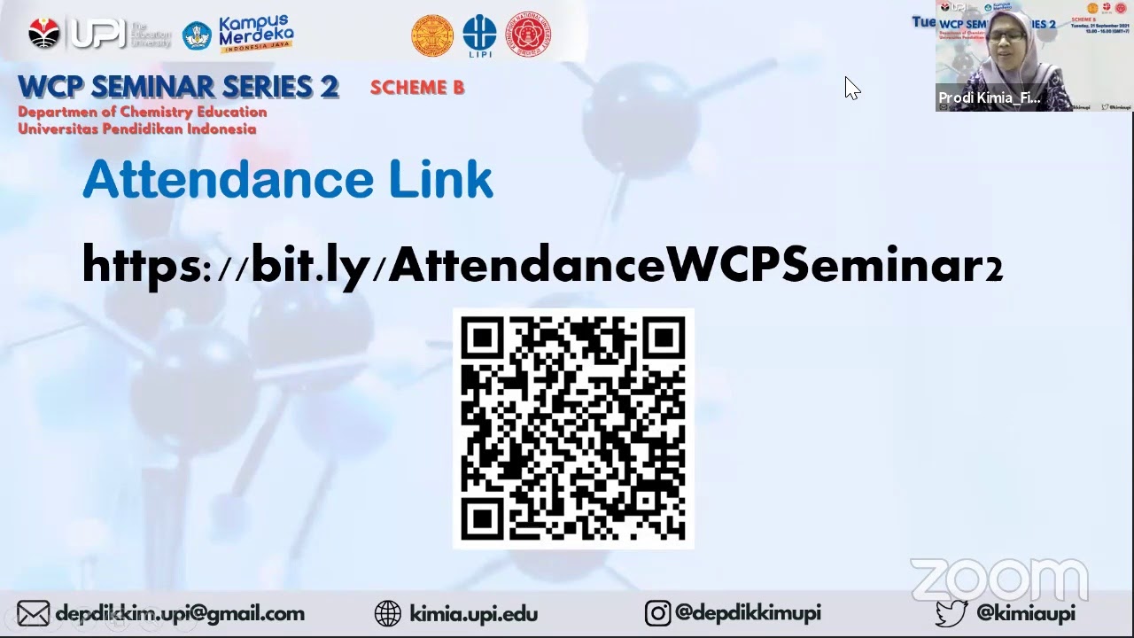 WCP Scheme B Seminar Series 2, Department of Chemistry Education, UPI