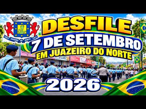 VEJA 7 DE SETEMBRO DESFILE CÍVICO JUAZEIRO DO NORTE TERRA DO PADRE CÍCERO MUITS ESCOLAR E FANFARRAS