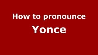 How to pronounce Yonce