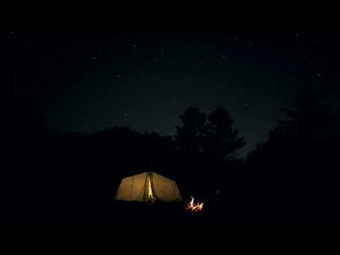 Campfire with Night Ambience | Fire, Crickets and Owls for Sleep, Relaxation, Meditation & Study