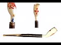 Antique Meissen porcelain smoking pipe antigua pipa de porcelana Meissen alemana german
