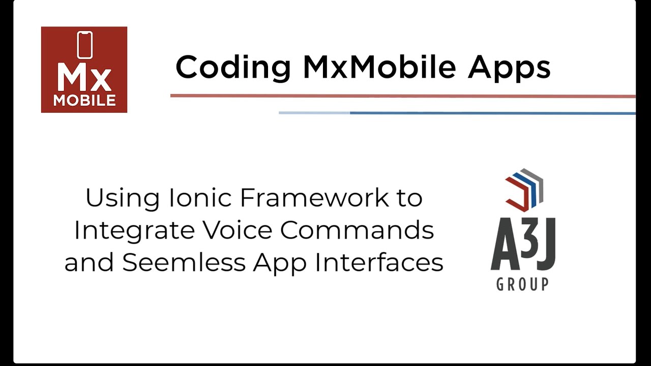 MxMobile - Ionic Framework Coding Demo