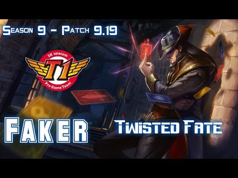 SKT T1 Faker TWISTED FATE vs JAYCE Mid - Patch 9.19 KR Ranked