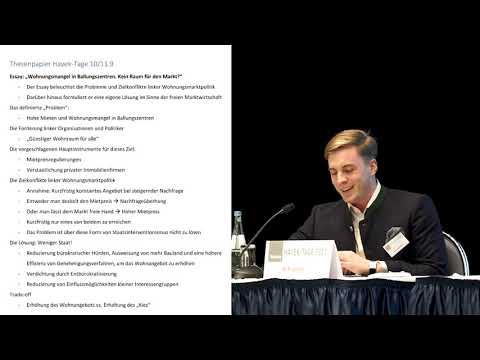 Hayek-Tage 2021–Maximilian Friedmann "Wohnungsmangel in Ballungszentren - Kein Raum für den Markt?"