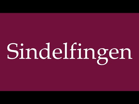 How to Pronounce ''Sindelfingen'' Correctly in German