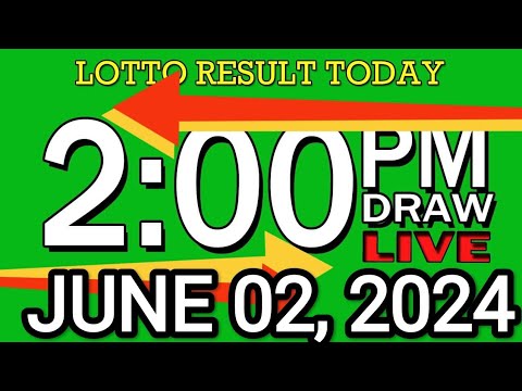 LIVE 2PM LOTTO RESULT TODAY JUNE 02, 2024 #2D3DLotto #2pmlottoresultjune2,2024 #swer3result