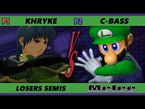 S@X 413 Losers Semis - Khryke (Marth) Vs. C-Bass (Luigi) Smash Melee - SSBM