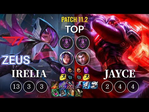 T1 Zeus Irelia vs Jayce Top - KR Patch 11.2