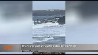 Una "narcolancha" y cuatro detenidos en Arrieta
