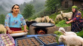 Download lagu From Garden to Table : Traditional Kofta Kebab , Saj Bread & Cozy Village Life🍖🔥 mp3