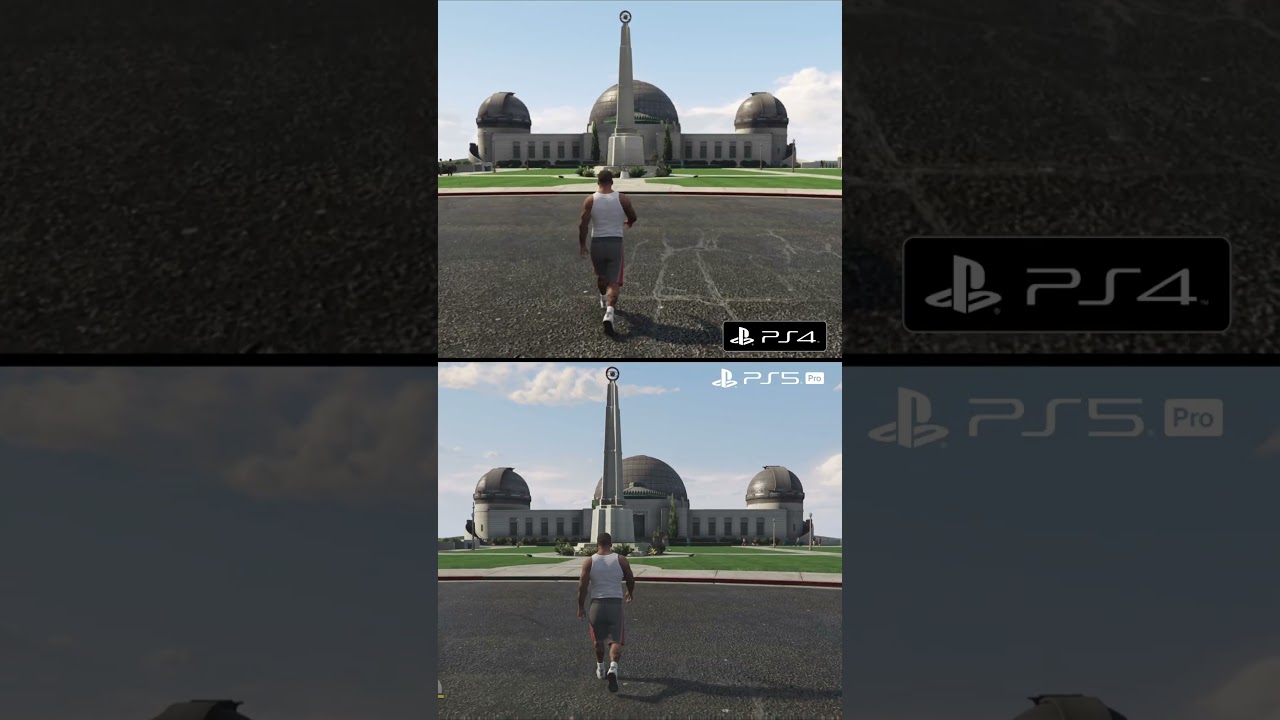 GTA5 - PS4 vs PS5 PRO Graphics Comparison #gta #gta5 #gtav