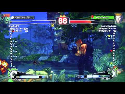 SSF4 AE RANKED MATCH RupTurE1 (BLANKA) VS OnlineGarbage (GUILE)