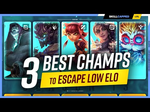 3 BEST CHAMPIONS to ESCAPE LOW ELO for EVERY ROLE in Season 13