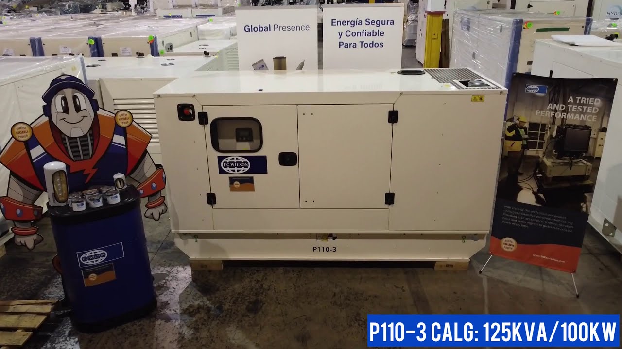 FG Wilson Diesel Generator: Sound Attenuated P110-3 Overview (SAP110-3, 125kVA / 100kW at 60 Hz)