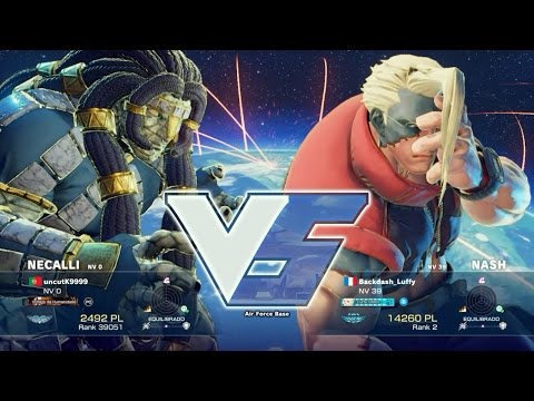 UncutK9999 (Necalli) VS Backdash_Luffy (Nash) - Street Fighter V - Ranked Matches!