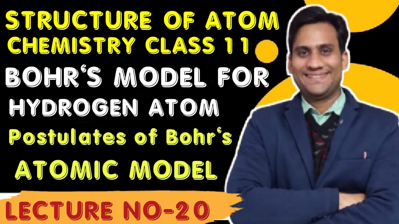 structure of atom class 11 || BOHR'S MODEL FOR HYDROGEN ATOM || BOHR'S ATOMIC MODEL