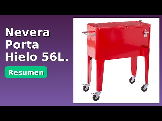 Vídeo relacionado con LOLAhome Nevera Porta Hielo para Barbacoa de Acero de 56 litros (Rojo)