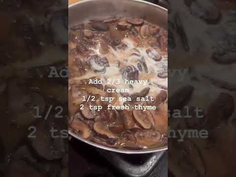 Sautéed mushrooms in red wine and garlic, you can’t go wrong #Shorts