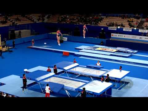Japan 2 (JPN) W - 2019 Trampoline Worlds, Tokyo (JPN) - Qualification Synchro R2