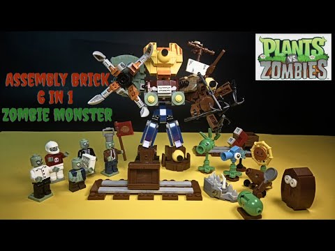 Assembly Brick 6 in 1 Plants vs Zombies: Zombie Monster | ASMR