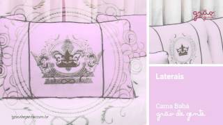 Kit Cama Babá Coroa Brasão Rosa | Ref: 53783