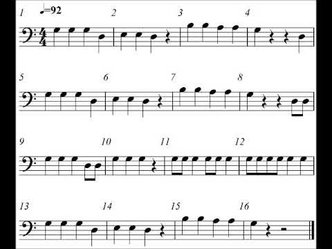 Green Belt Song ("Old MacDonald") Cello and Bass