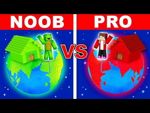 EPIC Minecraft House Build Challenge: NOOB vs PRO in MAIZEN FAMILY