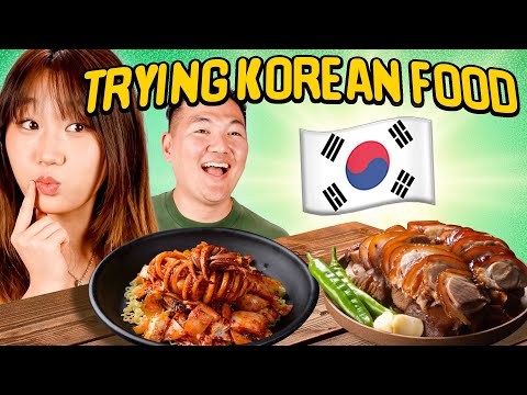 Asians vs. Caucasians: Our Favorite Korean Food! | ReactCAST