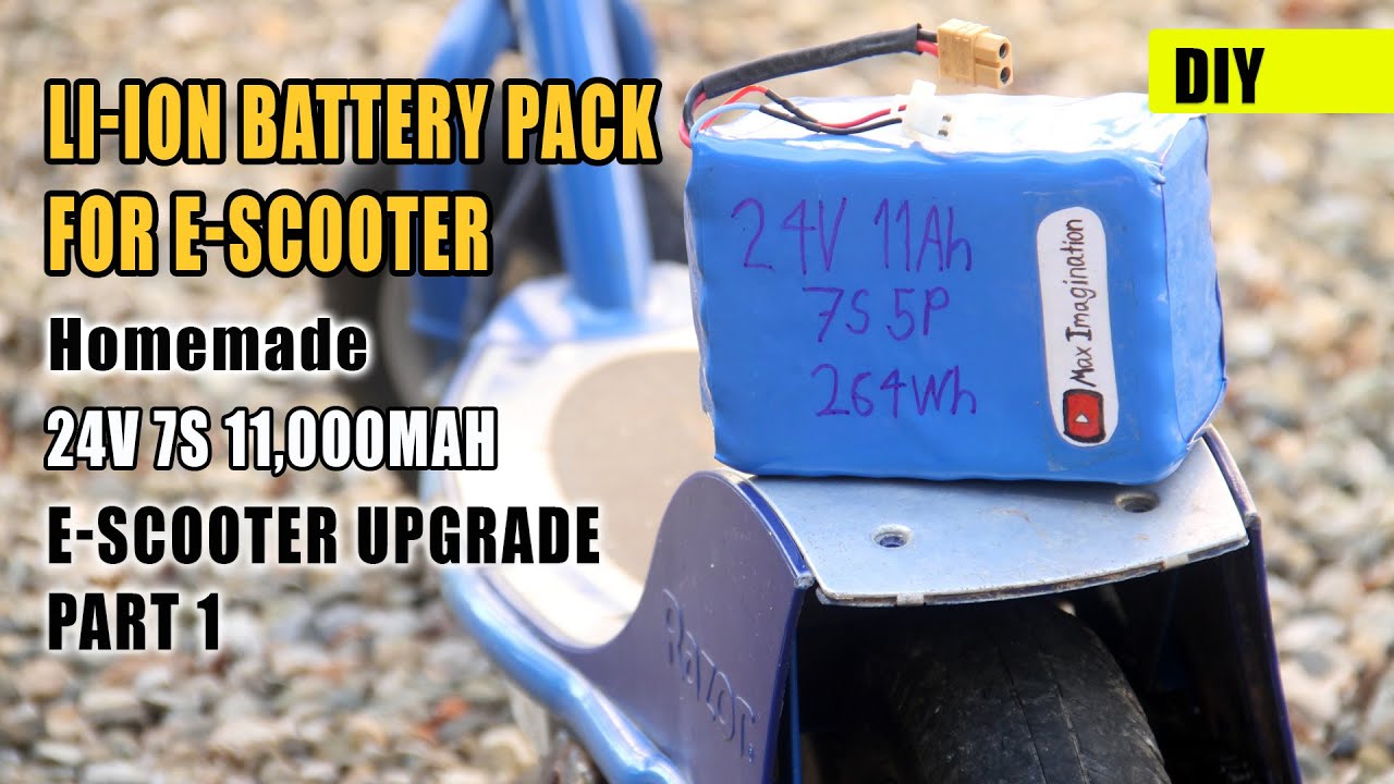 DIY Powerful 24V 11Ah Li-Ion Battery Pack | E-scooter Upgrade Part 1
