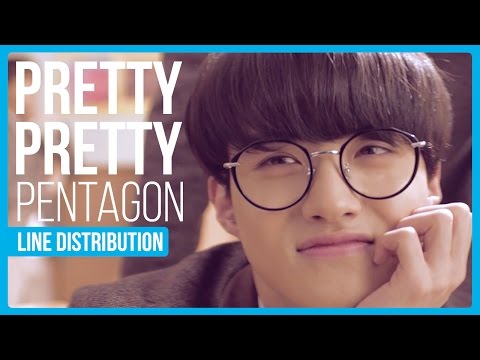 PENTAGON - Pretty Pretty (예쁨) Line Distribution (Color Coded)