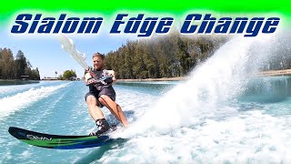 Slalom Water Skiing Edge Change Movement Unique Perspective