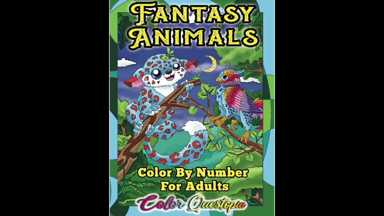 Fantasy Animals Color By Number Coloring Book For Adults  - Color Questopia FLIP THROUGH