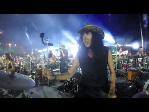 Alex Galanti @ Rockin1000 That's Live 2016: Instrumental Medley, (drummers view & tricks)