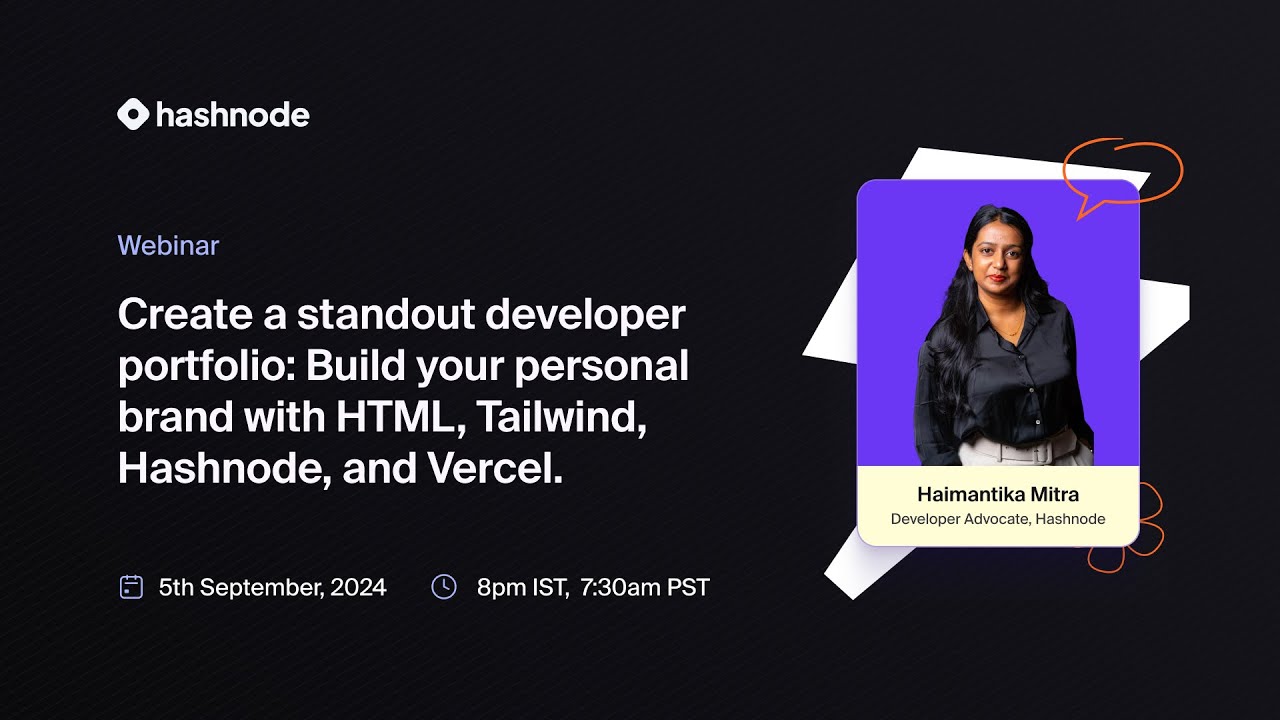 Create a Standout Dev Portfolio: Build Your Personal Brand with HTML, Tailwind, Hashnode, and Vercel