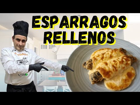 🍽 ESPÁRRAGOS RELLENOS con jamón serrano y gratinados. Receta fácil 😋 | @el_chili_de_castaneda