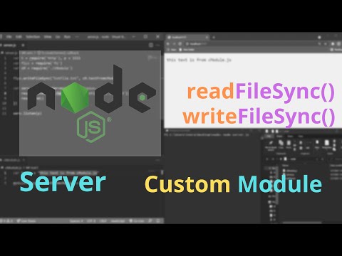 Using Node Js Server Writefilesync Readfilesync Custom Module