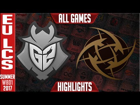 G2 Esports vs Ninjas In Pyjamas Highlights ALL GAMES Week 8 EU LCS Summer 2017 G2 vs NIP